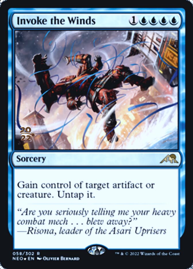 Invoke the Winds [Kamigawa: Neon Dynasty Prerelease Promos] | Dumpster Cat Games