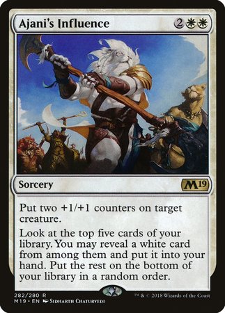 Ajani's Influence [Core Set 2019] | Dumpster Cat Games