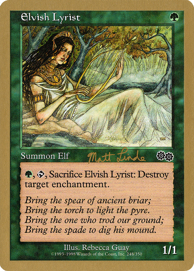Elvish Lyrist (Matt Linde) [World Championship Decks 1999] | Dumpster Cat Games