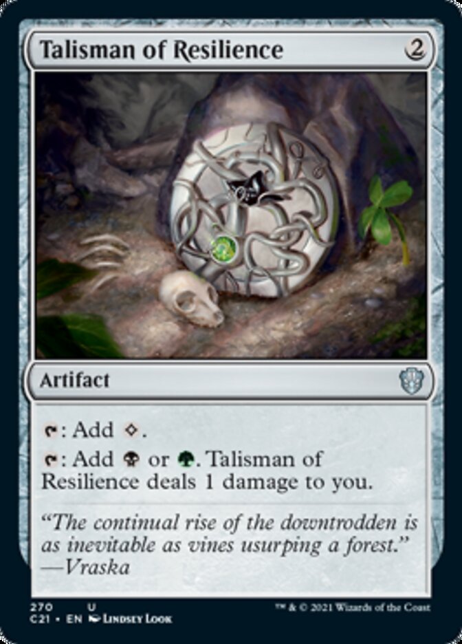 Talisman of Resilience [Commander 2021] | Dumpster Cat Games