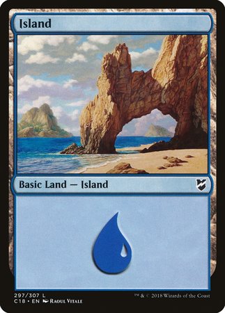 Island (297) [Commander 2018] | Dumpster Cat Games