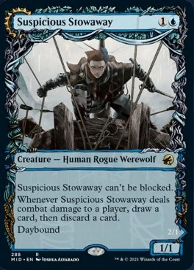 Suspicious Stowaway // Seafaring Werewolf (Showcase Equinox) [Innistrad: Midnight Hunt] | Dumpster Cat Games