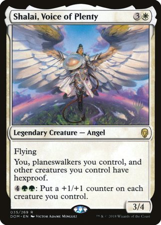 Shalai, Voice of Plenty [Dominaria Promos] | Dumpster Cat Games