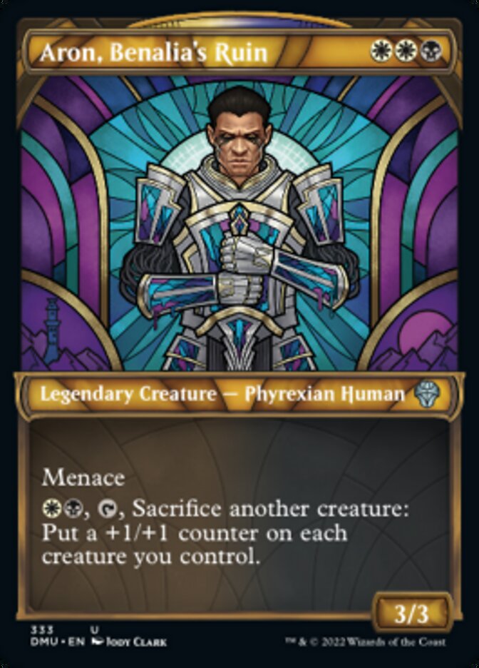 Aron, Benalia's Ruin (Showcase Textured) [Dominaria United] | Dumpster Cat Games