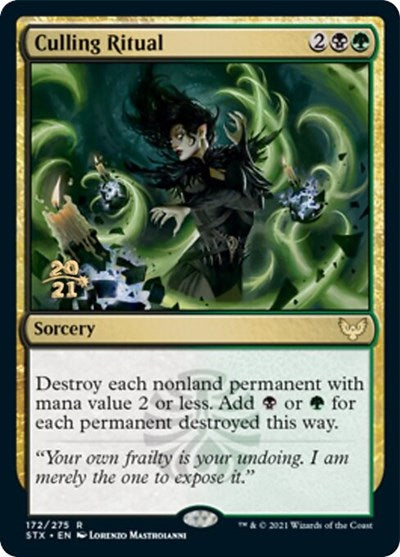 Culling Ritual [Strixhaven: School of Mages Prerelease Promos] | Dumpster Cat Games