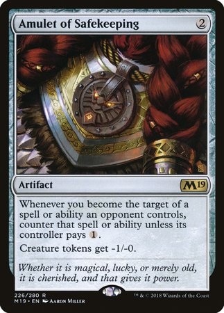 Amulet of Safekeeping [Core Set 2019] | Dumpster Cat Games