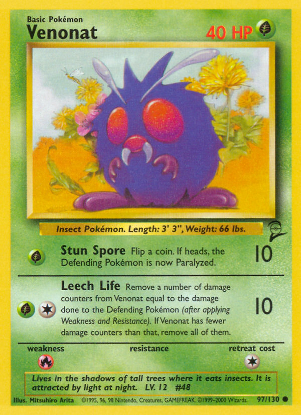 Venonat (97/130) [Base Set 2] | Dumpster Cat Games
