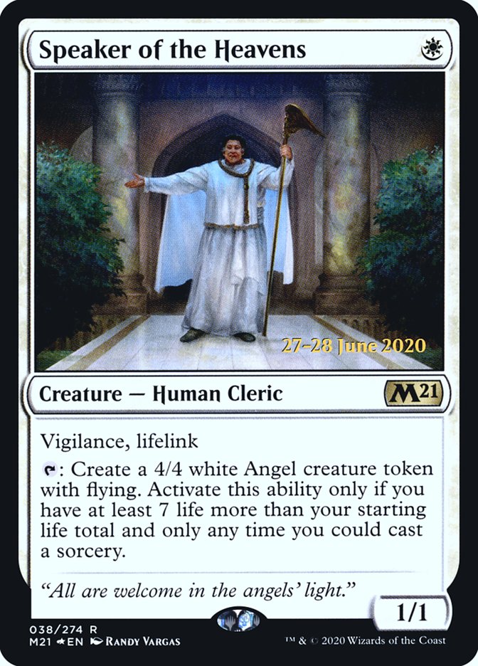 Speaker of the Heavens  [Core Set 2021 Prerelease Promos] | Dumpster Cat Games