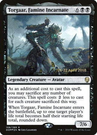 Torgaar, Famine Incarnate [Dominaria Promos] | Dumpster Cat Games