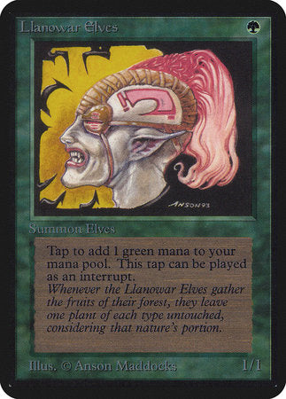 Llanowar Elves [Limited Edition Alpha] | Dumpster Cat Games