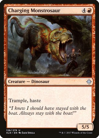 Charging Monstrosaur [Ixalan] | Dumpster Cat Games