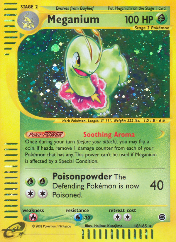 Meganium (18/165) [Expedition: Base Set] | Dumpster Cat Games