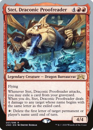 Stet, Draconic Proofreader [Unsanctioned] | Dumpster Cat Games
