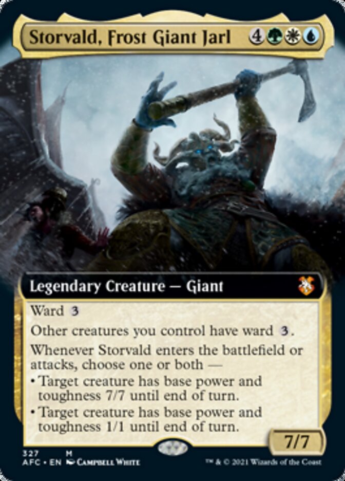 Storvald, Frost Giant Jarl (Extended) [Dungeons & Dragons: Adventures in the Forgotten Realms Commander] | Dumpster Cat Games
