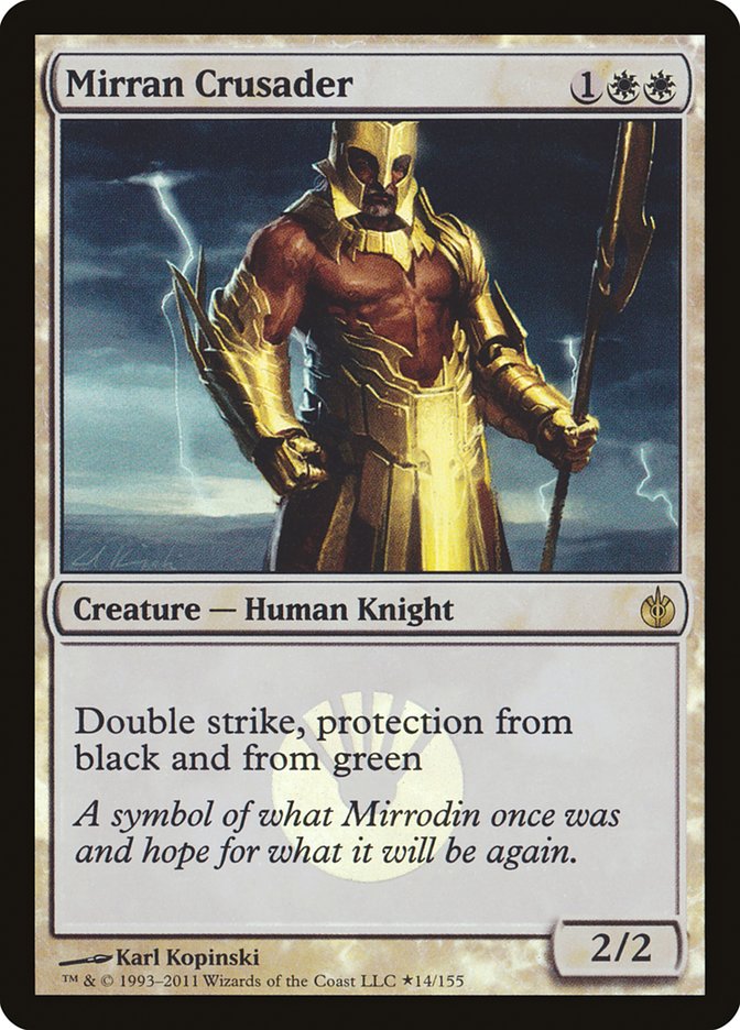 Mirran Crusader (Buy-A-Box) [Mirrodin Besieged Promos] | Dumpster Cat Games