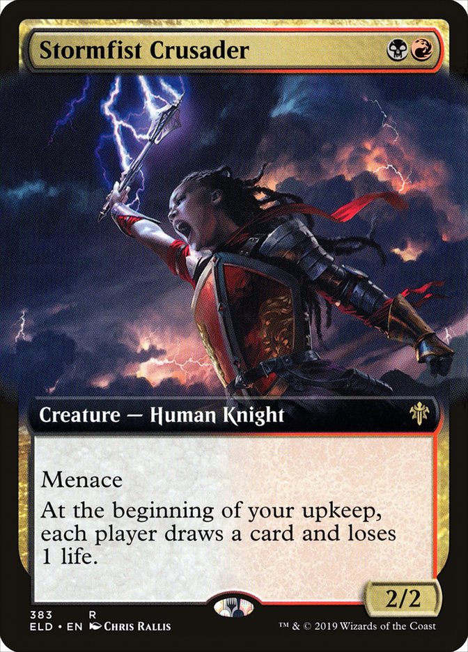 Stormfist Crusader (Extended Art) [Throne of Eldraine] | Dumpster Cat Games