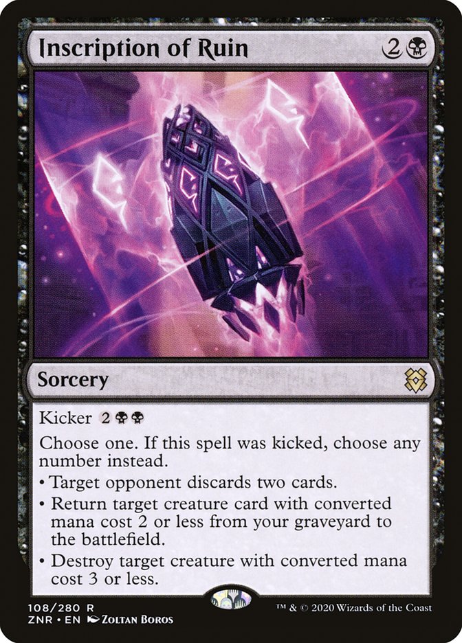 Inscription of Ruin [Zendikar Rising] | Dumpster Cat Games