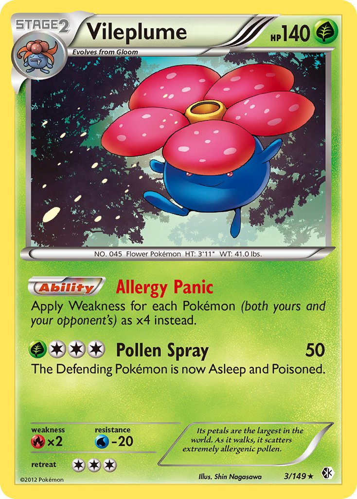 Vileplume (3/149) (Theme Deck Exclusive) [Black & White: Boundaries Crossed] | Dumpster Cat Games