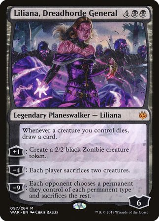 Liliana, Dreadhorde General [War of the Spark] | Dumpster Cat Games