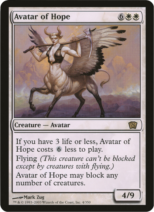 Avatar of Hope (Oversized) [Eighth Edition Box Topper] | Dumpster Cat Games