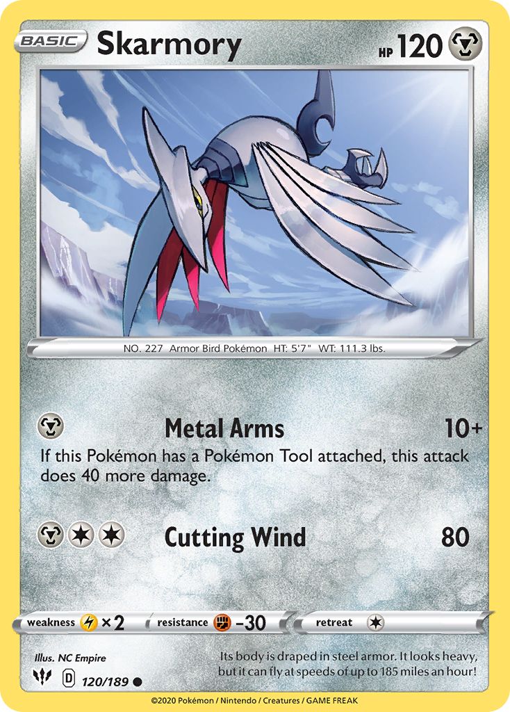Skarmory (120/189) [Sword & Shield: Darkness Ablaze] | Dumpster Cat Games