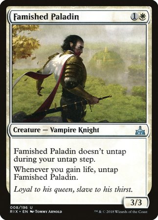 Famished Paladin [Rivals of Ixalan] | Dumpster Cat Games
