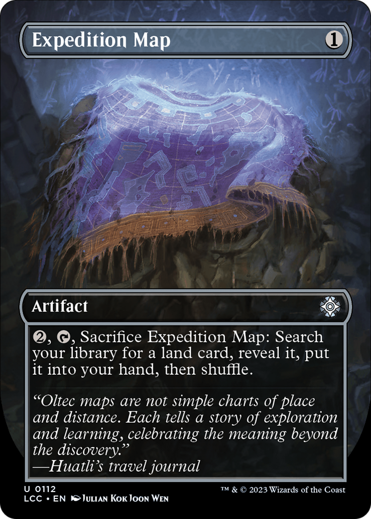 Expedition Map (Borderless) [The Lost Caverns of Ixalan Commander] | Dumpster Cat Games