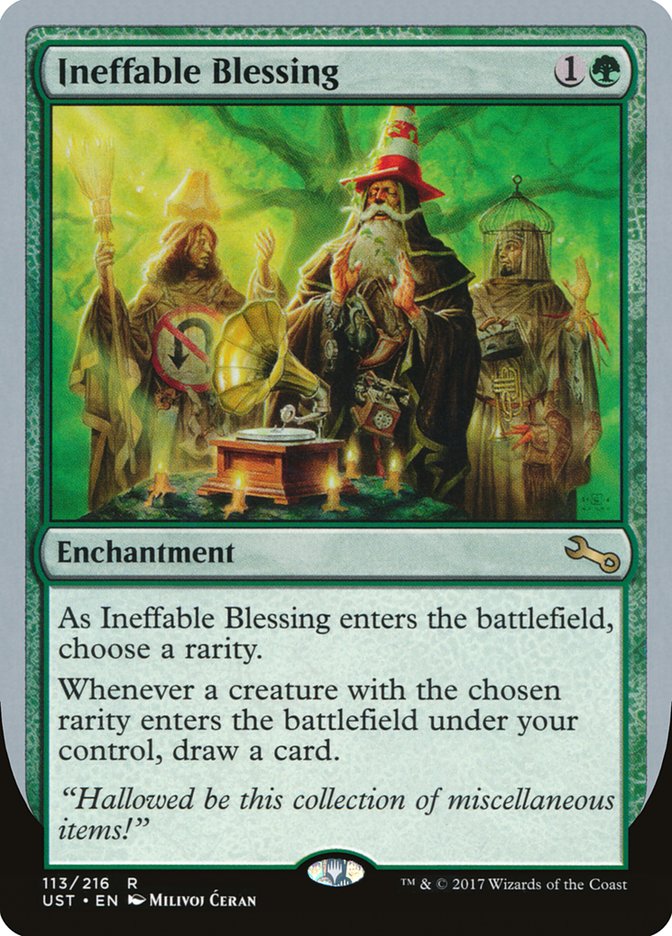 Ineffable Blessing ("choose a rarity") [Unstable] | Dumpster Cat Games