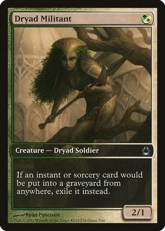 Dryad Militant [Return to Ravnica Promos] | Dumpster Cat Games