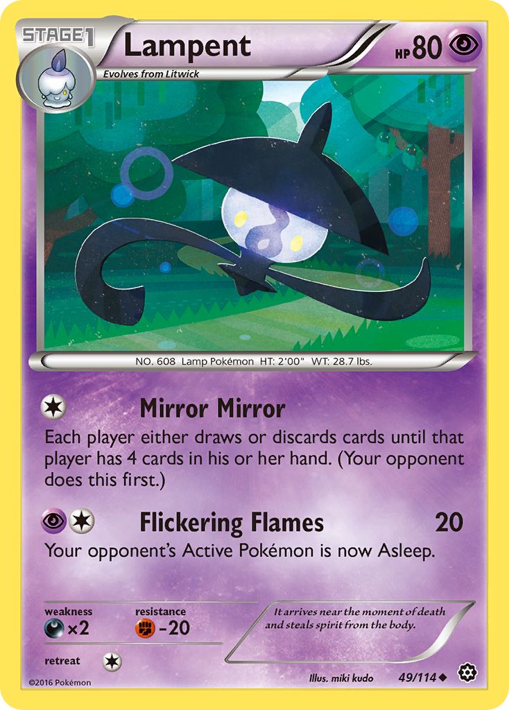 Lampent (49/114) [XY: Steam Siege] | Dumpster Cat Games