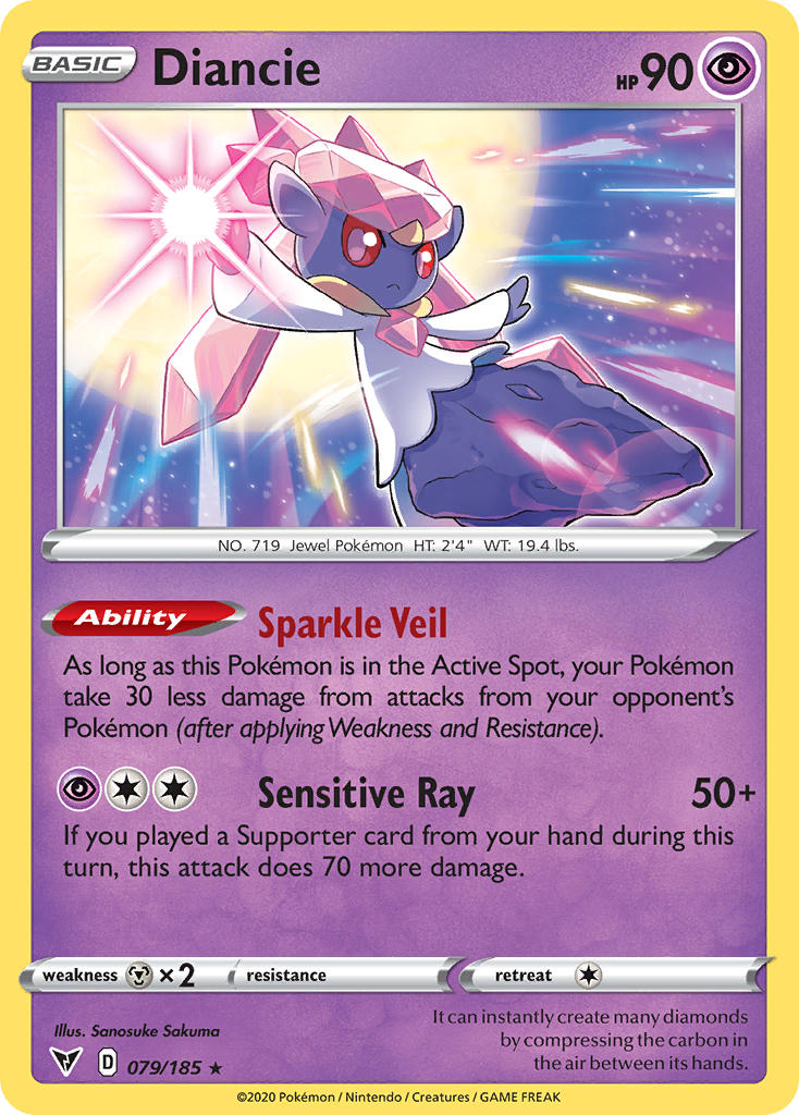 Diancie (079/185) [Sword & Shield: Vivid Voltage] | Dumpster Cat Games