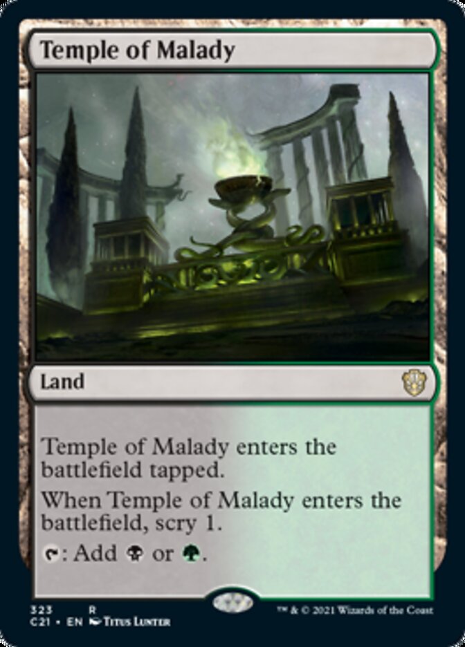 Temple of Malady [Commander 2021] | Dumpster Cat Games