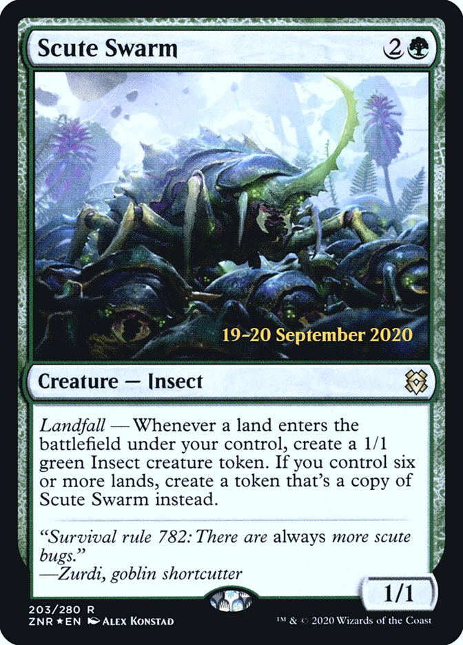 Scute Swarm  [Zendikar Rising Prerelease Promos] | Dumpster Cat Games