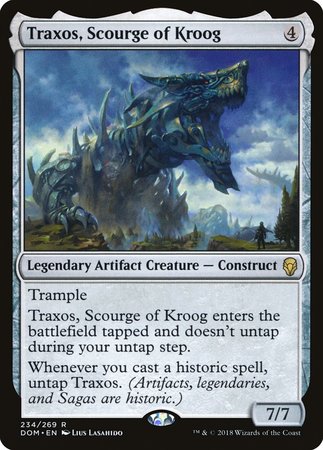 Traxos, Scourge of Kroog [Dominaria] | Dumpster Cat Games