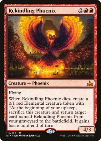 Rekindling Phoenix [Rivals of Ixalan] | Dumpster Cat Games