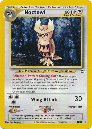 Noctowl (42/111) [Neo Genesis Unlimited] | Dumpster Cat Games