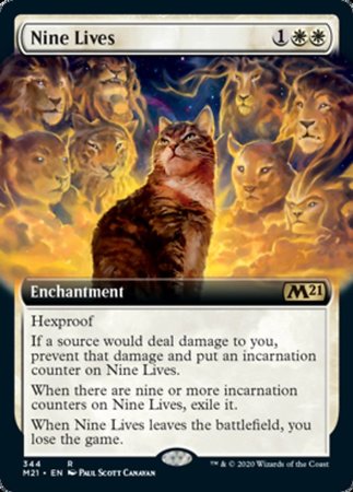 Nine Lives (Extended Art) [Core Set 2021] | Dumpster Cat Games