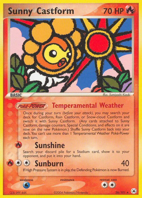 Sunny Castform (26/101) [EX: Hidden Legends] | Dumpster Cat Games