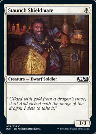 Staunch Shieldmate [Core Set 2021] | Dumpster Cat Games