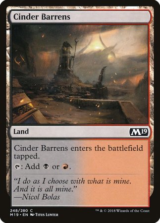Cinder Barrens [Core Set 2019] | Dumpster Cat Games