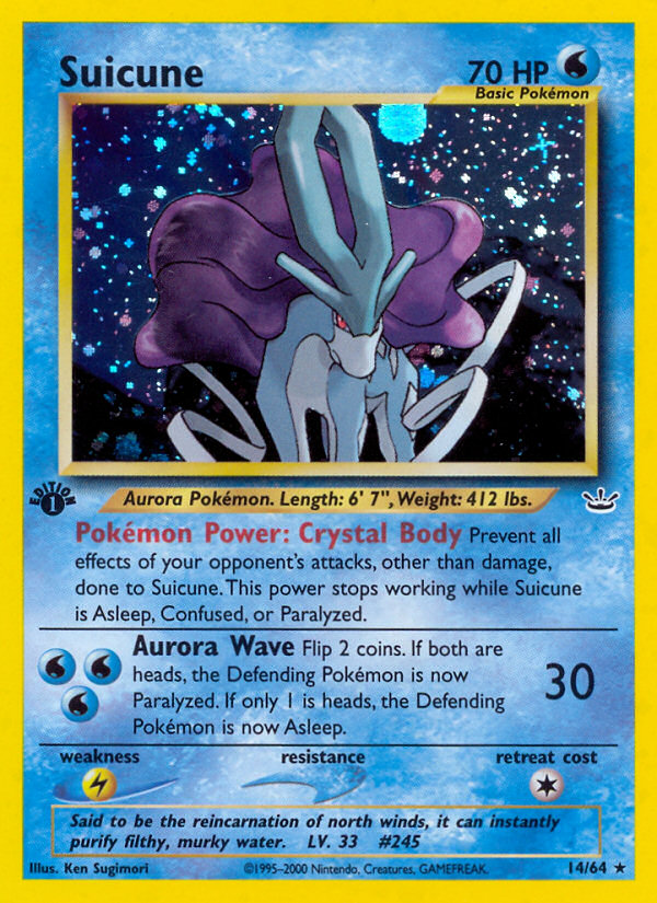 Suicune (14/64) [Neo Revelation 1st Edition] | Dumpster Cat Games