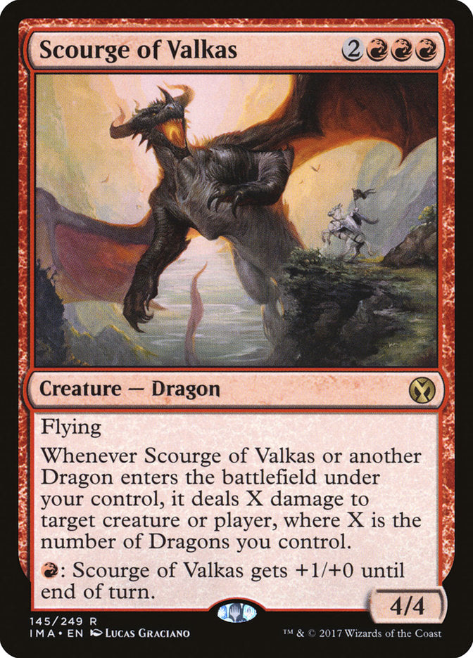 Scourge of Valkas [Iconic Masters] | Dumpster Cat Games