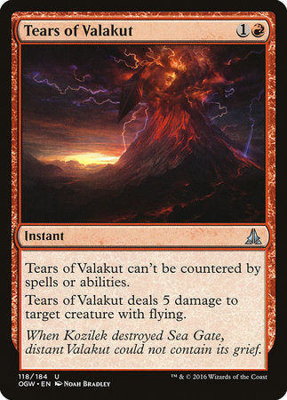 Tears of Valakut [Oath of the Gatewatch] | Dumpster Cat Games