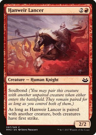 Hanweir Lancer [Modern Masters 2017] | Dumpster Cat Games