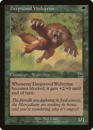 Deepwood Wolverine [Mercadian Masques] | Dumpster Cat Games