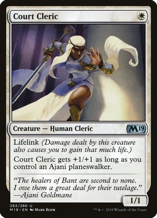 Court Cleric [Core Set 2019] | Dumpster Cat Games