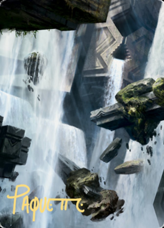 Island 1 Art Card (Gold-Stamped Signature) [Zendikar Rising Art Series] | Dumpster Cat Games