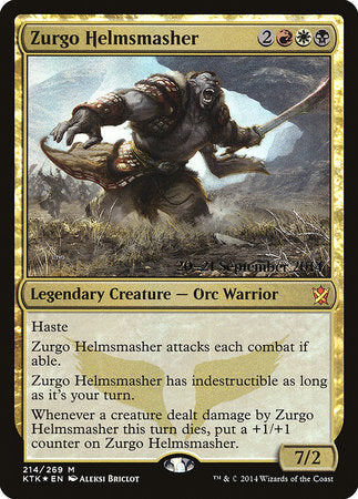 Zurgo Helmsmasher [Khans of Tarkir Promos] | Dumpster Cat Games