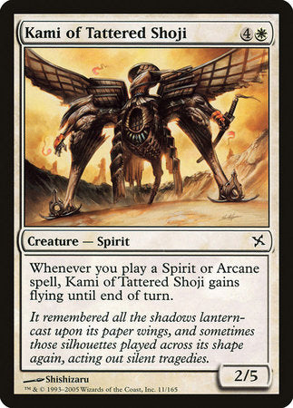 Kami of Tattered Shoji [Betrayers of Kamigawa] | Dumpster Cat Games