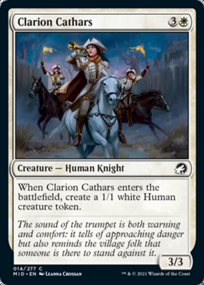 Clarion Cathars [Innistrad: Midnight Hunt] | Dumpster Cat Games